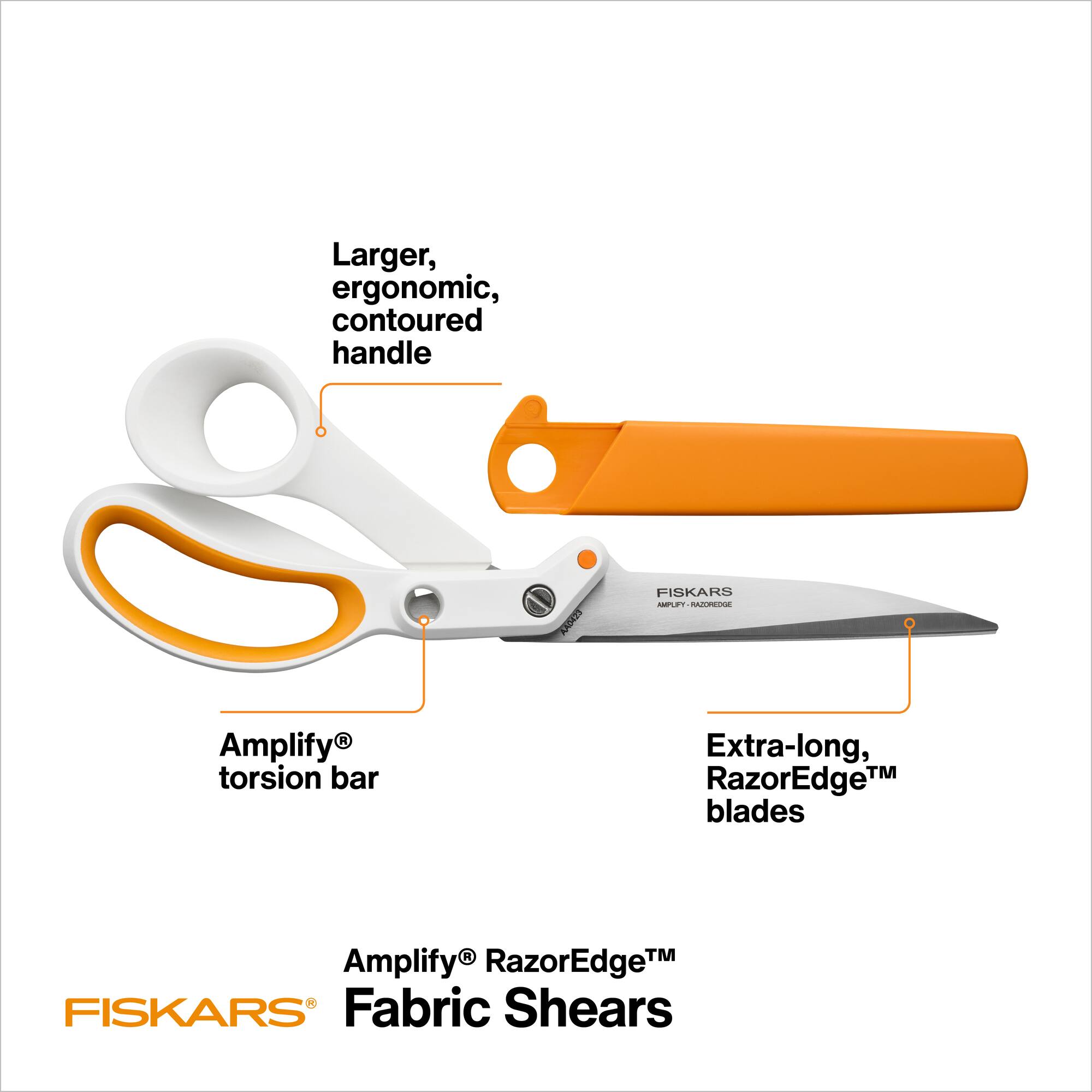 Fiskars® Amplify® RazorEdge™ 10" Fabric Shears